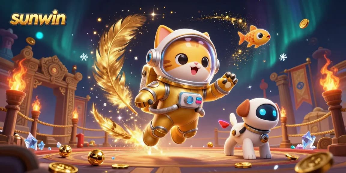 Experience thrilling gameplay at sunwin with vibrant characters in a dynamic casino scene.