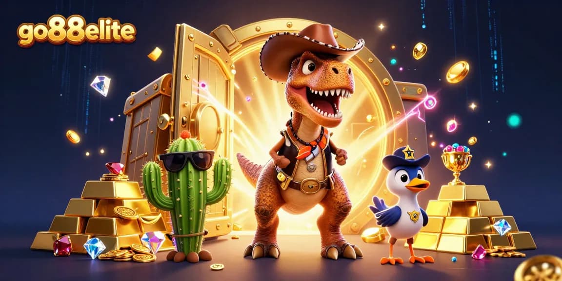 Experience go88elite's thrilling casino games with dynamic characters and gold treasures.