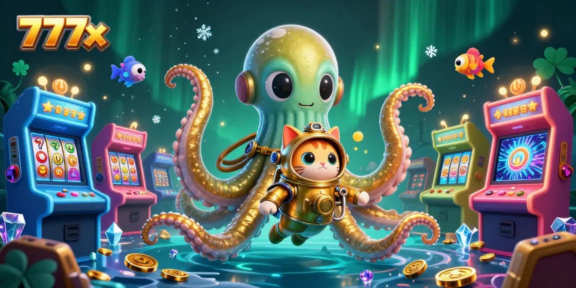 Experience thrilling gaming with 777x's vibrant casino atmosphere and enchanting ocean theme.