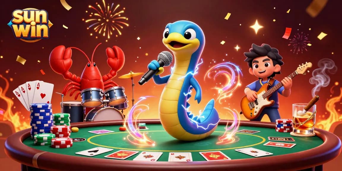 Experience the thrill of sun win in this vibrant underwater casino scene featuring unique characters.