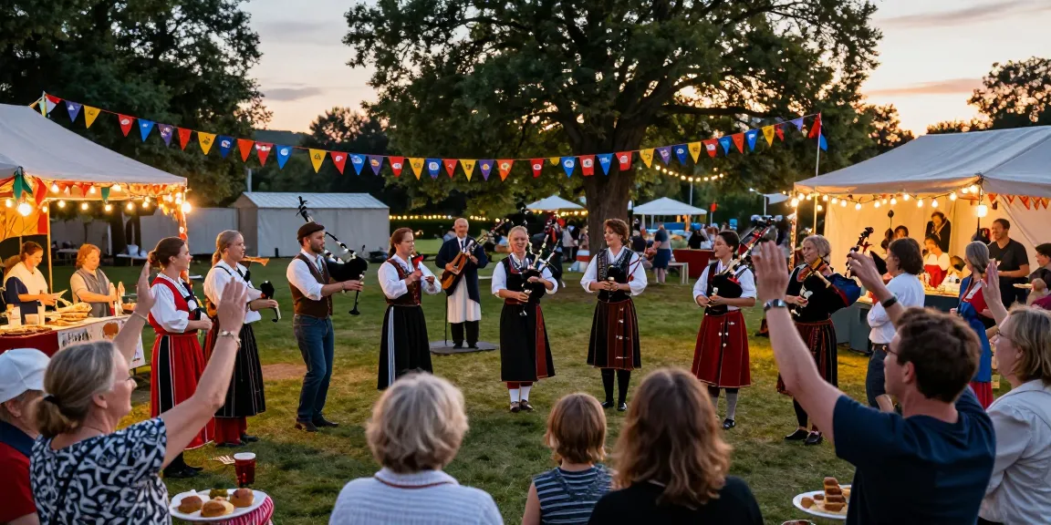 Cultural festival featuring vibrant celebrations of Breton tradition with local performers and community, highlighting the keyword เกมสล็อต.