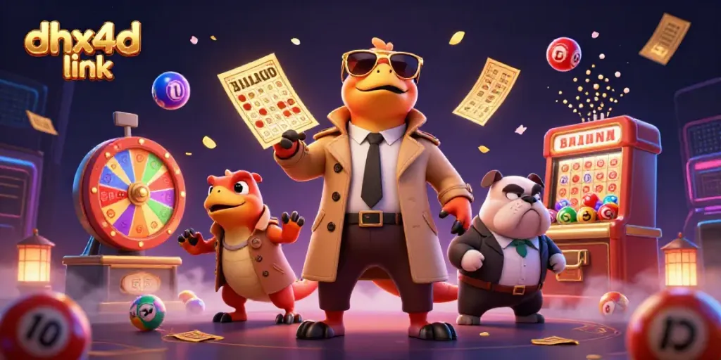 Taruhan seru di casino dengan raptor lucu yang mengenakan jas trench dan bouncer bulldog, memainkan dhx4d link
