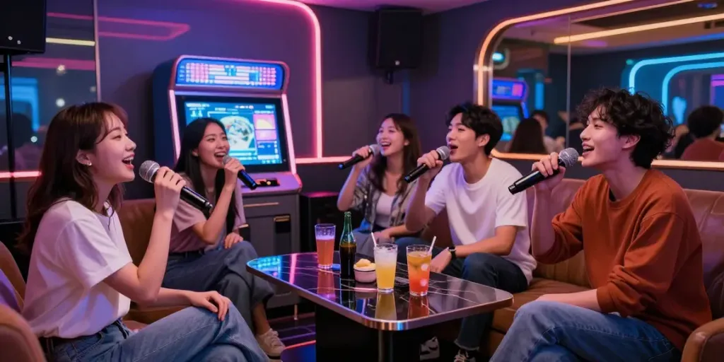 강남 달토에서 친구들과 함께 즐거운 시간을 보내는 모습.