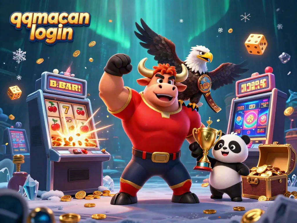 Engage in thrilling gaming with the qqmacan login featuring vibrant casino elements and dynamic characters