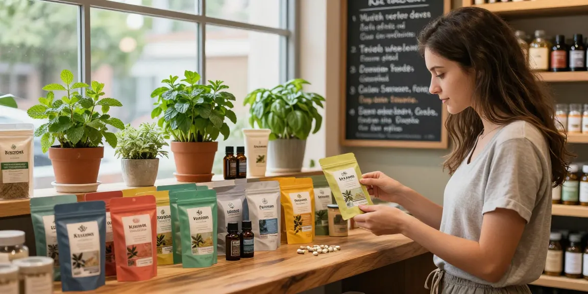 Explore lab-tested kratom products displayed in a welcoming wellness shop.