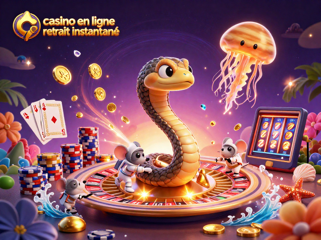 Jouer sur un casino en ligne retrait instantané avec des personnages animés et une roulette cosmique dynamique.