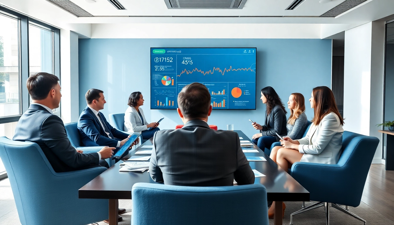Crisis management consulting strategy session in a modern corporate environment with diverse professionals.