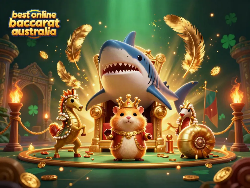 Experience the excitement of best online baccarat australia with a golden hamster king and stunning casino elements